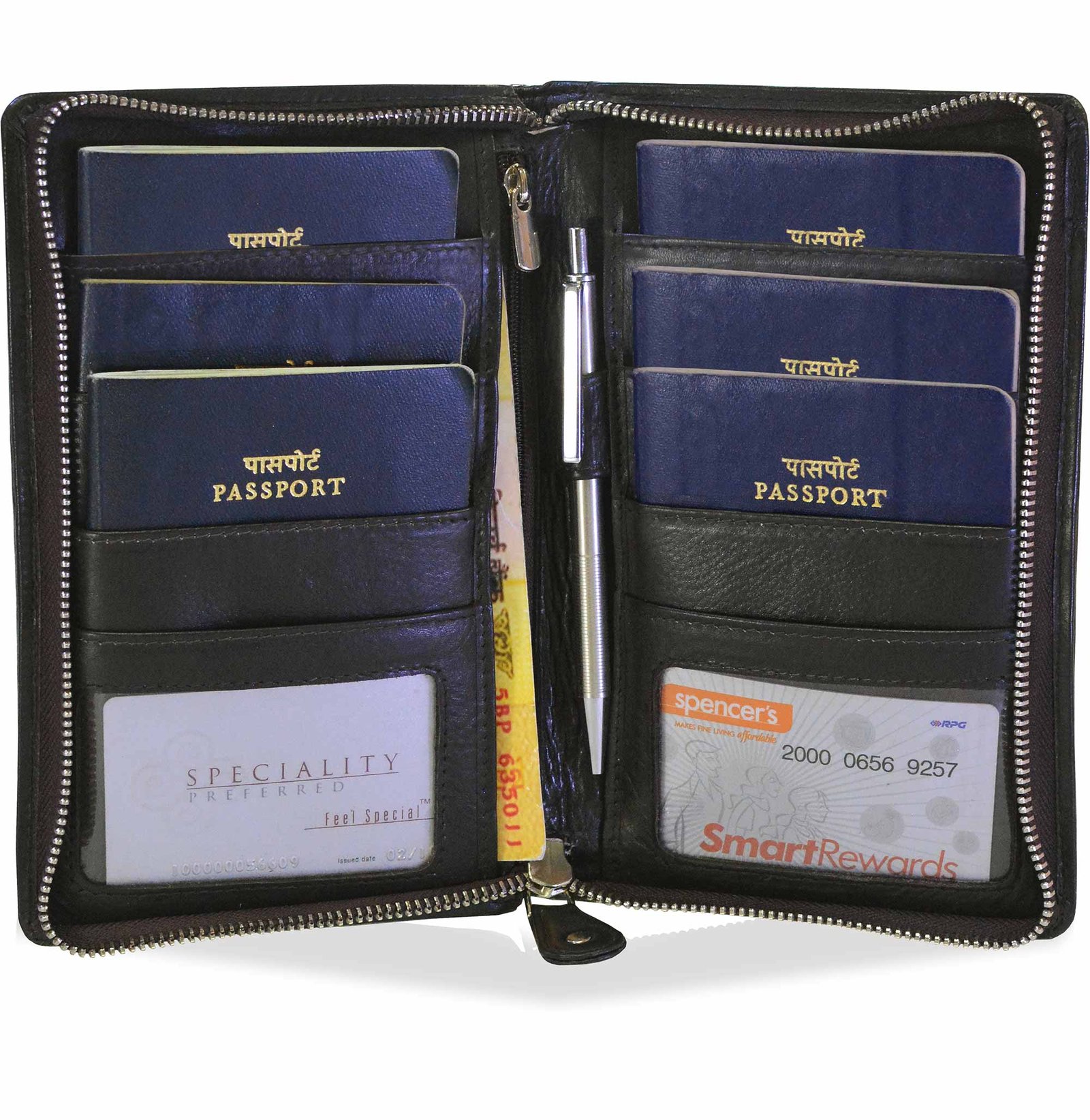 CONTACT'S Genuine Leather Travel 2 Passports Wallets Passport Cover Card Holder Wallet Passport Case Men's Gift I.220038788