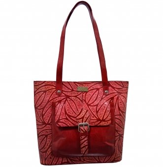 arpera | Leather Handbag | c11349-3A| Red