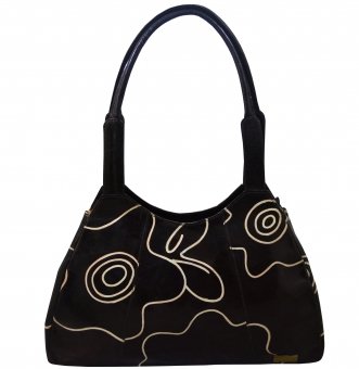 arpera | Leather Handbag | LB-86-1 | Black