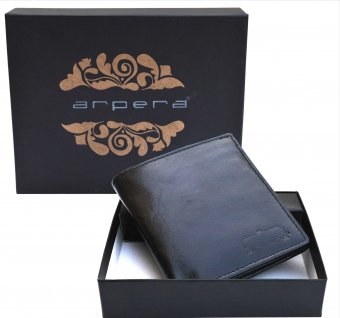 arpera | Leather Mens Wallet | C11429-1 |  Black