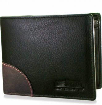  arpera-Safari Genuine Leather card holder wallet  Black  C11536-1