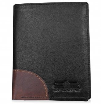   arpera-Safari Genuine Leather wallet  Black  C11537-1 