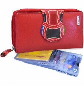  arpera Symphony Leather zip around Purse With card Organizer  C11549-3