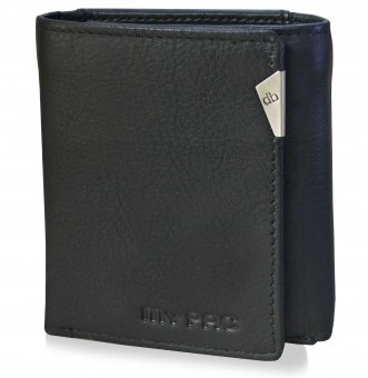 mypac-cruise Genuine Leather trifold wallet -Best gift for all occasions-Black  C11581-1