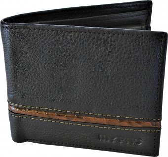 my pac db Vogue Rfid protected genuine leather  wallet Black -Tan C11595-121L