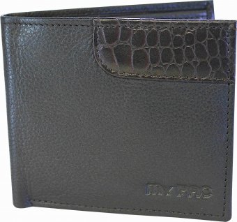 my pac db Vogue Rfid protected genuine leather  wallet Black -Brown C11595-12U