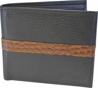 my pac db Vogue Rfid protected genuine leather  wallet Black -Tan C11599-121S