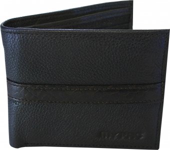 my pac db Vogue Rfid protected genuine leather  wallet Black -Brown C11599-12S